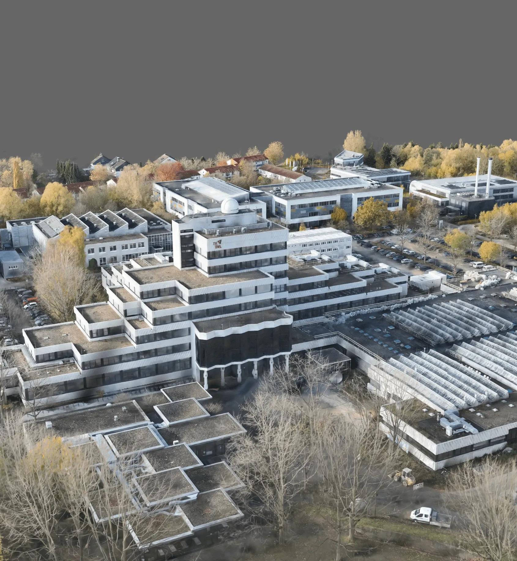 3D-Modell des TH OWL Campus aus Drohnenaufnahmen